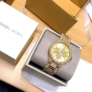 BRAND NEW - Michael Kors Oversized Camille Gold Tone Watch Womens